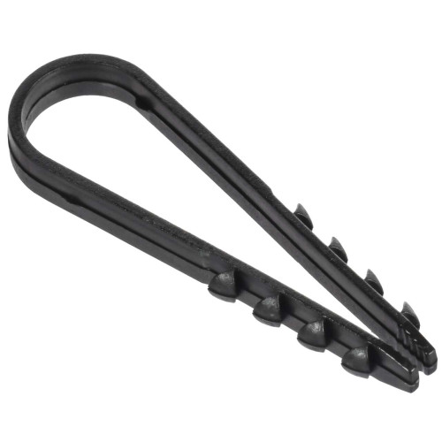 Дюбель-хомут 11-18мм для круглого кабеля нейлон серый (100шт/упак) GENERICA