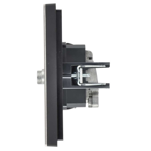 FORTE&PIANO Розетка двойная TV+SAT FP638M металл шампань IEK