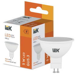 LED MR16 410lm 3000K GU5 IEK
