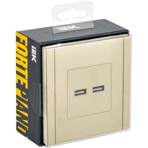 FORTE&PIANO Розетка USB A+A 3,1А FP449 ваниль IEK