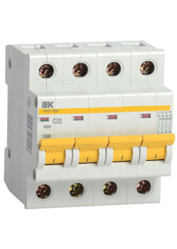 Автоматический выключатель ВА47-29М 4P 1A 4,5кА B IEK