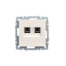 BRITE Розетка компьютерная двойная кат.5E RJ45 РК10-2-БрЖ жемчуг IEK