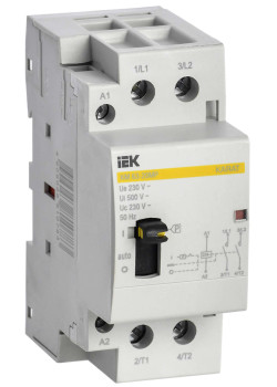 Контактор модульный с ручным управлением КМ63-20МР AC KARAT IEK