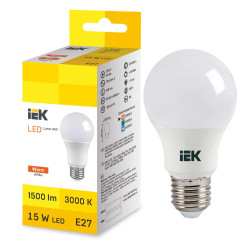 LED Bulb A60 15W 3000K E27 IEK