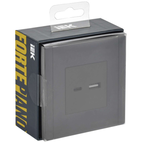 FORTE&PIANO Розетка USB A+C 3,1А FP350 серый IEK