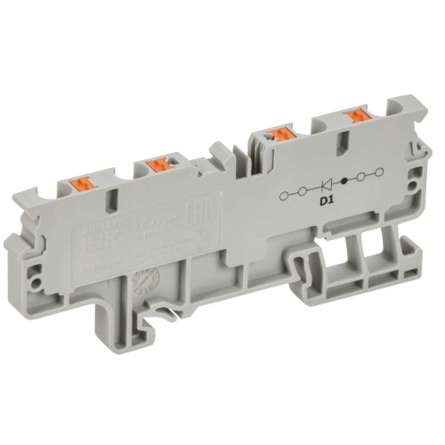 ARMAFIX Колодка клеммная CP4/4(E)D1 4х-проводная Push In с встроенным диодом IEK