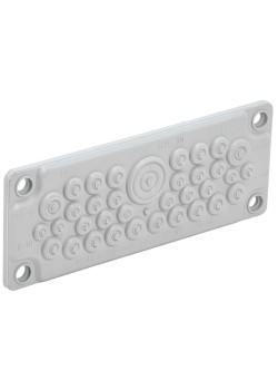 TITAN Ввод кабельный мембранный 35 отверстий d=7-32мм IP65 серый IEK