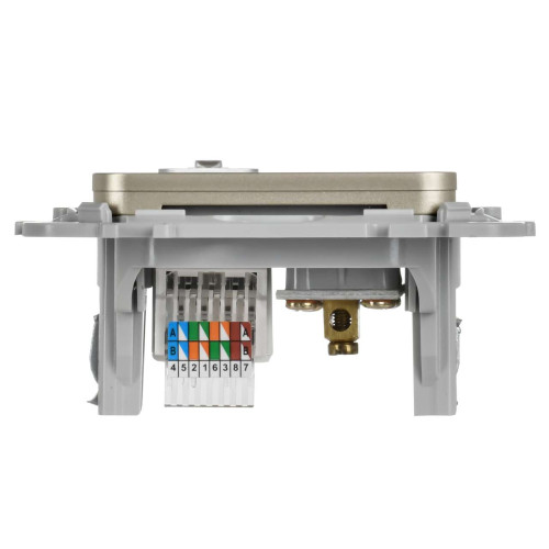 FLITE Розетка 2-местная RJ45/TV категория 5Е UTP РКТВ5е-2-0-ФлШ шампань IEK