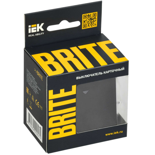BRITE Выключатель карточный 30А ВС10-1-8-БрГ графит IEK