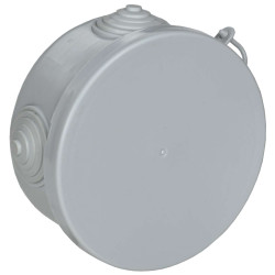 Коробка распаячная КМ для открытой проводки D=85х40мм IP54 4 гермоввода (7035) GENERICA
