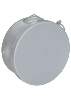 Коробка распаячная КМ для открытой проводки D=85х40мм IP54 4 гермоввода (7035) GENERICA