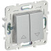 SKANDY Выключатель жалюзи 10А SK-V12S серебряный IEK
