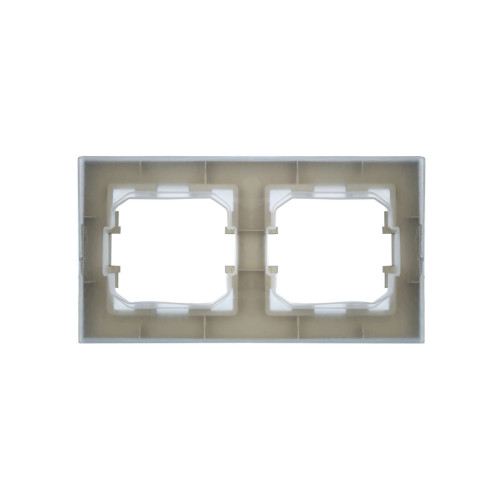 BRITE Рамка 2-местная IP44 РУ-2-БрА-44 алюминий IEK