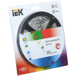 Лента светодиодная 5м блистер LSR-5050RGB60-14,4-IP20-12V IEK