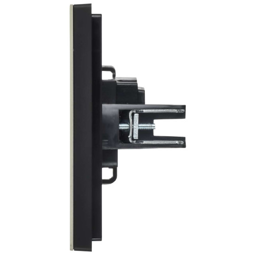 FORTE&PIANO Розетка 1-местная без заземления без защитных шторок винтовое крепление 10А FP818M металл серый сланец IEK