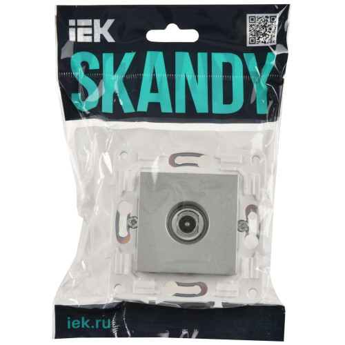 SKANDY Розетка TV проходная SK-A17S серебряный IEK