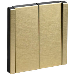 FORTE&PIANO Выключатель 2-клавишный перекрестный 10А FP609M металл шампань IEK