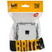 BRITE Розетка компьютерная RJ45 кат.6 РК11-БрАБ арктический белый IEK