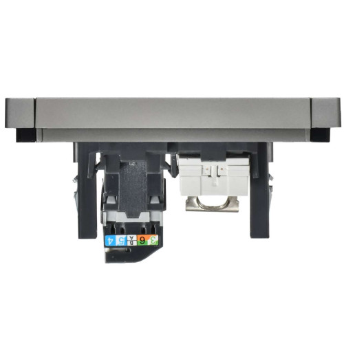 FORTE&PIANO Розетка двойная RJ11+RJ45 кат.5E FP535 сталь IEK FORTE&PIANO Розетка двойная RJ11+RJ45 кат.5E FP535 сталь IEK