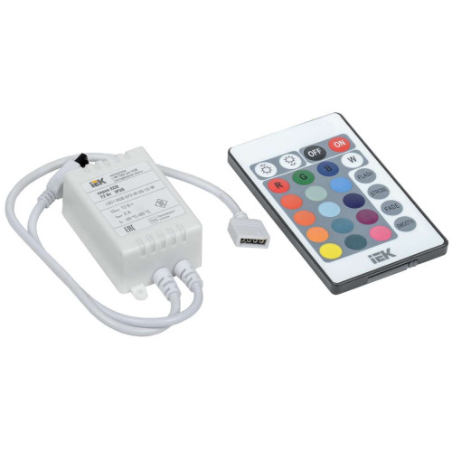 Контроллер с ПДУ ИК RGB 3 канала 12В 2А 72Вт IEK