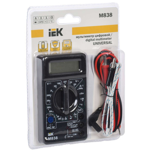 Мультиметр цифровой UNIVERSAL M838 IEK