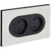 FORTE&PIANO Розетка 2-местная без заземления с защитными шторками безвинтовое крепление 10А FP225M металл белый IEK