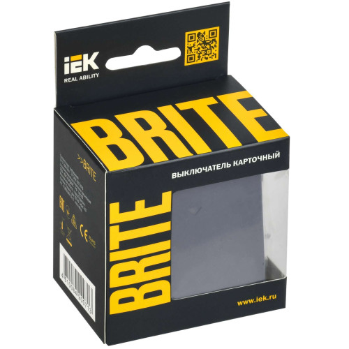 BRITE Выключатель карточный 30А ВС10-1-8-БрМ маренго IEK