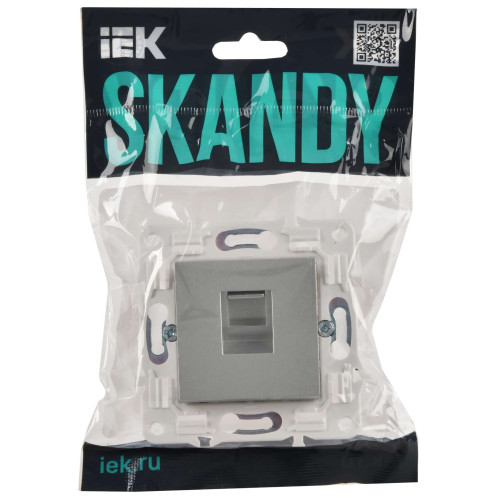 SKANDY Розетка компьютерная RJ45 кат.6 SK-K02S серебряный IEK