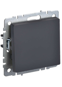 BRITE Выключатель 1-клавишный 10А ВС10-1-0-БрГ графит IEK