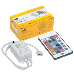 Контроллер с ПДУ ИК RGB 3 канала 12В 2А 72Вт IEK