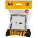 BRITE Розетка USB A+C 18Вт РЮ11-1-БрАБ арктический белый IEK