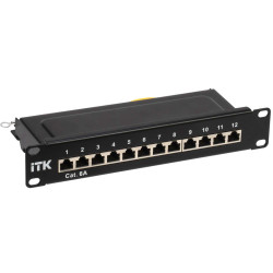 ITK 1U патч-панель кат.6A STP 12 портов 10