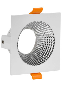 Светильник 4110 встраиваемый поворотный под лампу GU10 белый/хром пластик IEK