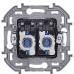 INSPIRIA Розетка компьютерная двойная RJ45 категория 6 UTP белый