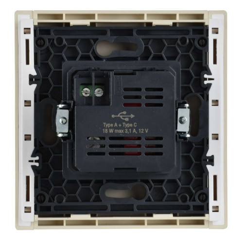 FORTE&PIANO Розетка USB A+C 18Вт FP451 ваниль IEK