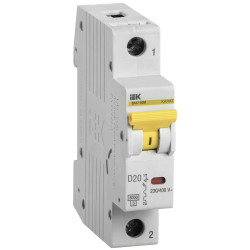 KARAT Автоматический выключатель ВА47-60M 1P D 20А 6кА IEK
