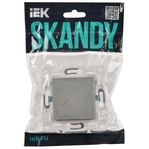 SKANDY Выключатель 1-клавишный 10А SK-V01S серебряный IEK