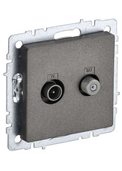 BRITE Розетка двойная TV+SAT РТВ/РСп12-БрТБ темная бронза IEK