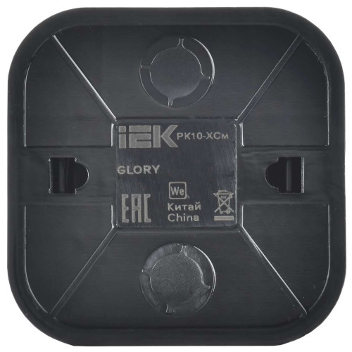 GLORY Розетка для открытой установки компьютерная RJ45 кат.5E РК10-ХСм сталь матовый IEK