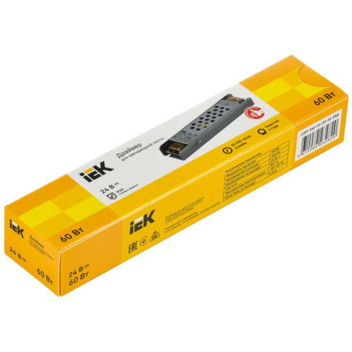 Драйвер LED ИПСН-PRO 60Вт 24В клеммы IP20 IEK