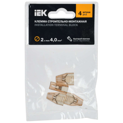 Строительно-монтажная клемма СМК 773-602 (4шт/упак) IEK
