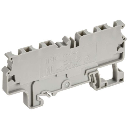 ARMAFIX Клемма пружинная CX2.5-4 2,5мм2 четырехконтактная серая IEK