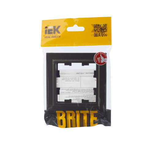 BRITE Рамка 1-местная РУ-1-БрТБ темная бронза IEK