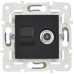 SKANDY Розетка двойная TV+RJ45 кат.6 SK-A15Bl черный IEK