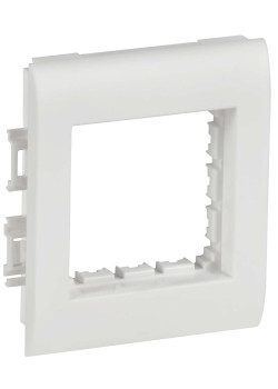 METRA Рамка и суппорт на 2 модуля для кабель-каналов с шириной крышки 75мм белый