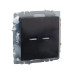 BRITE Розетка USB A+A 5В 3,1А РЮ10-1-БрЧ черный IEK