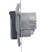 INSPIRIA Розетка 1-местная с заземлением с защитными шторками и крышкой 16А IP44 антрацит