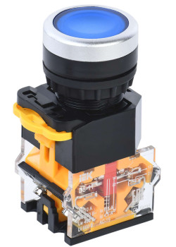 Кнопка управления D8-11 d=22мм 1NO+1NC синяя IEK