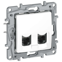 IEKETIKA Розетка компьютерная двойная RJ45 категория 5Е UTP 6722551 белый IEK