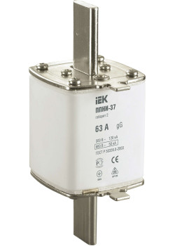 Плавкая вставка предохранителя ППНИ-37 габарит 2 63А IEK